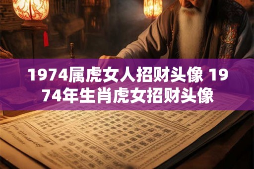 1974属虎女人招财头像 1974年生肖虎女招财头像