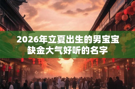 2026年立夏出生的男宝宝缺金大气好听的名字