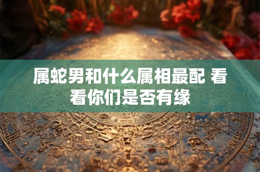 属蛇男和什么属相最配 看看你们是否有缘