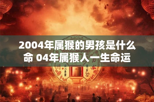 2004年属猴的男孩是什么命 04年属猴人一生命运