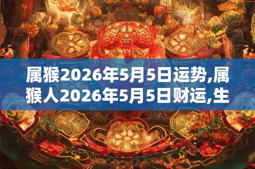 属猴2026年5月5日运势,属猴人2026年5月5日财运,生肖猴2026年5月5日运势