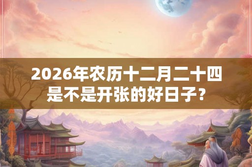 2026年农历十二月二十四是不是开张的好日子？