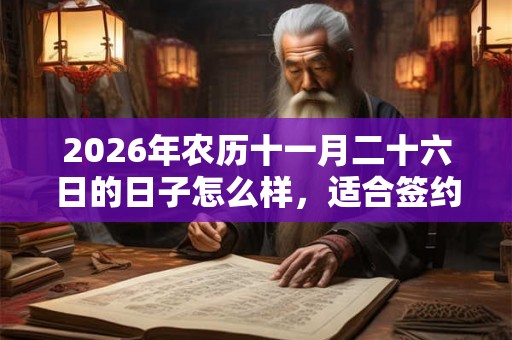 2026年农历十一月二十六日的日子怎么样，适合签约吗？