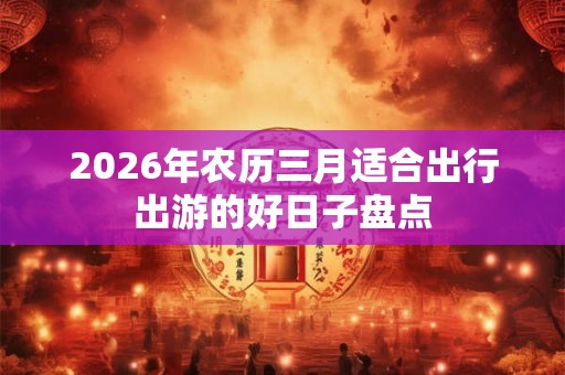 2026年农历三月适合出行出游的好日子盘点
