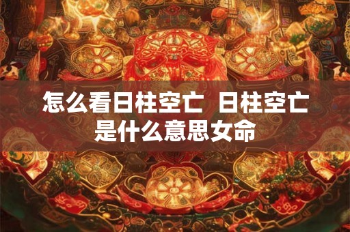 怎么看日柱空亡  日柱空亡是什么意思女命