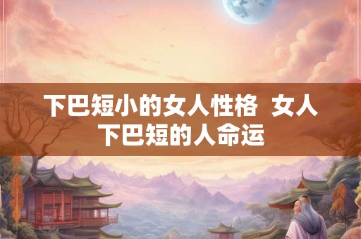 下巴短小的女人性格 女人下巴短的人命运 下巴短小的女人性格 女人下巴短的人命运