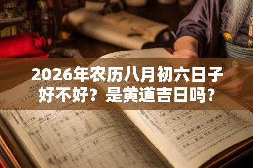 2026年农历八月初六日子好不好？是黄道吉日吗？