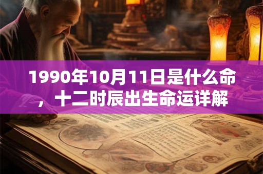 1990年10月11日是什么命，十二时辰出生命运详解