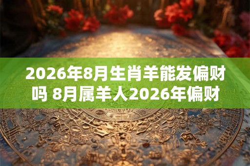 2026年8月生肖羊能发偏财吗 8月属羊人2026年偏财运怎么样 2026年8月生肖羊能发偏财吗 8月属羊人2026年偏财运怎么样