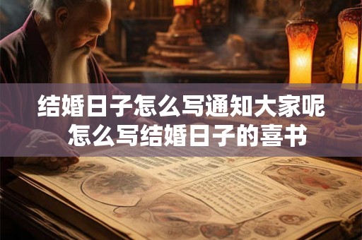 结婚日子怎么写通知大家呢  怎么写结婚日子的喜书