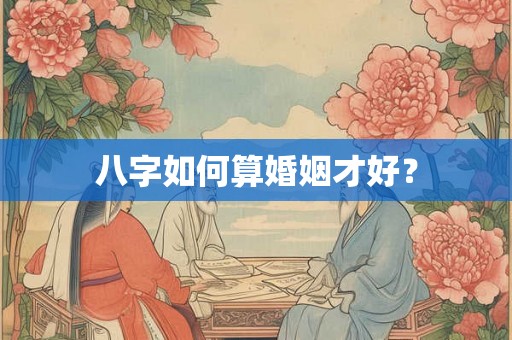 八字如何算婚姻才好? 八字如何算婚姻才好?