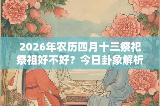 2026年农历四月十三祭祀祭祖好不好？今日卦象解析