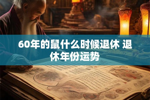 60年的鼠什么时候退休 退休年份运势 60年的鼠什么时候退休 退休年份运势