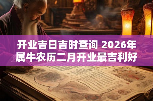开业吉日吉时查询 2026年属牛农历二月开业最吉利好日子