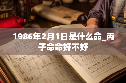 1986年2月1日是什么命_丙子命命好不好