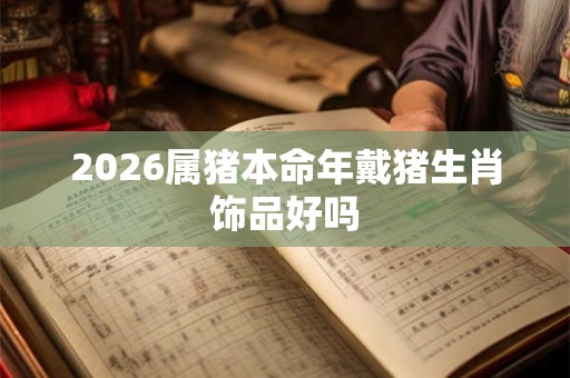 2026属猪本命年戴猪生肖饰品好吗