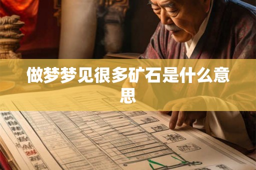 做梦梦见很多矿石是什么意思