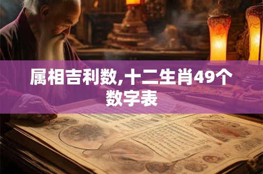 属相吉利数,十二生肖49个数字表