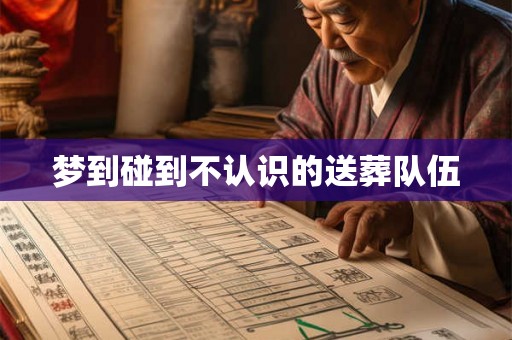 梦到碰到不认识的送葬队伍