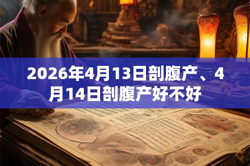 2026年4月13日剖腹产、4月14日剖腹产好不好