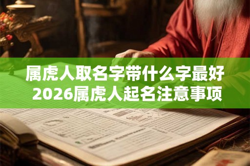 属虎人取名字带什么字最好 2026属虎人起名注意事项