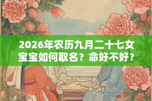 2026年农历九月二十七女宝宝如何取名？命好不好？