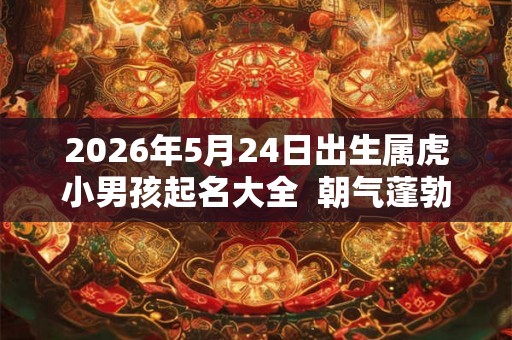 2026年5月24日出生属虎小男孩起名大全  朝气蓬勃的名字