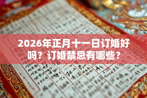 2026年正月十一日订婚好吗？订婚禁忌有哪些？