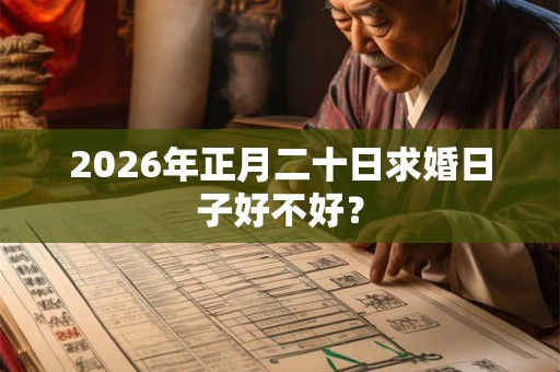 2026年正月二十日求婚日子好不好？