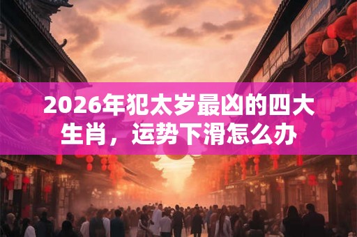 2026年犯太岁最凶的四大生肖,运势下滑怎么办 2026年犯太岁最凶的四大生肖,运势下滑怎么办
