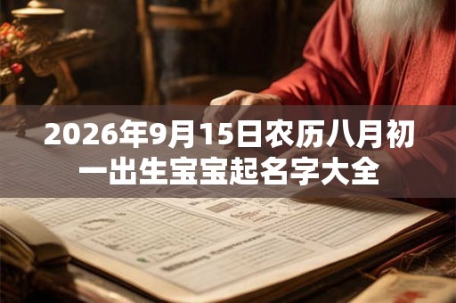 2026年9月15日农历八月初一出生宝宝起名字大全 2026年9月15日农历八月初一出生宝宝起名字大全