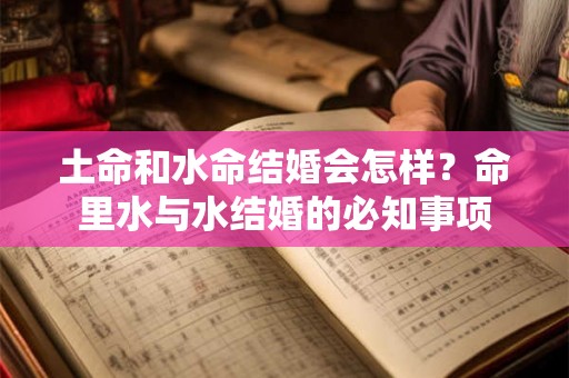 土命和水命结婚会怎样？命里水与水结婚的必知事项