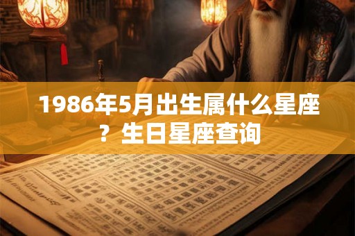 1986年5月出生属什么星座?生日星座查询 1986年5月出生属什么星座?生日星座查询