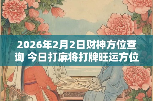 2026年2月2日财神方位查询 今日打麻将打牌旺运方位