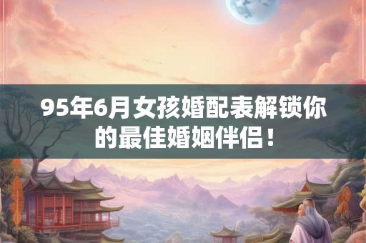 95年6月女孩婚配表解锁你的最佳婚姻伴侣！