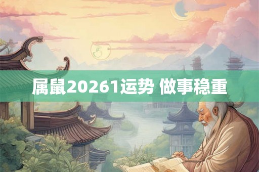 属鼠20261运势 做事稳重 属鼠20261运势 做事稳重