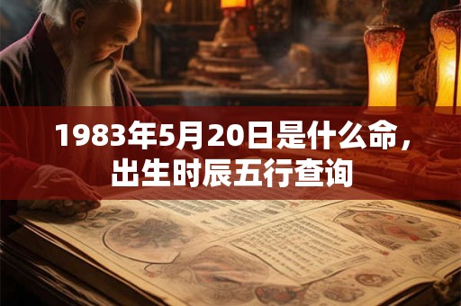1983年5月20日是什么命，出生时辰五行查询