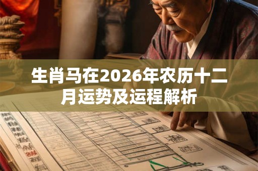 生肖马在2026年农历十二月运势及运程解析 生肖马在2026年农历十二月运势及运程解析