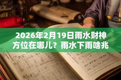 2026年2月19日雨水财神方位在哪儿？雨水下雨啥兆头