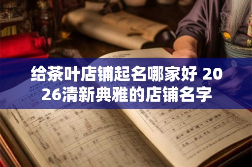 给茶叶店铺起名哪家好 2026清新典雅的店铺名字