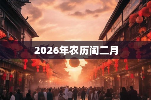 2026年农历闰二月