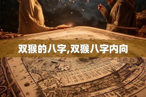 双猴的八字,双猴八字内向