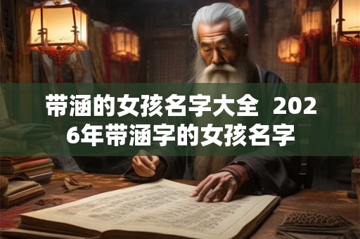 带涵的女孩名字大全  2026年带涵字的女孩名字