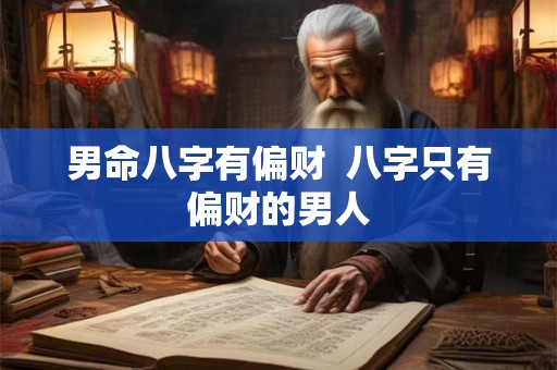 男命八字有偏财  八字只有偏财的男人