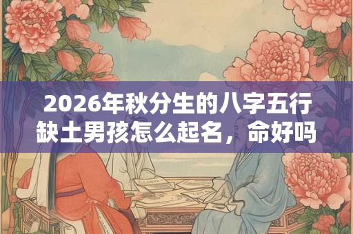 2026年秋分生的八字五行缺土男孩怎么起名，命好吗？