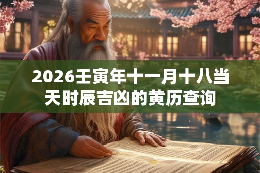 2026壬寅年十一月十八当天时辰吉凶的黄历查询
