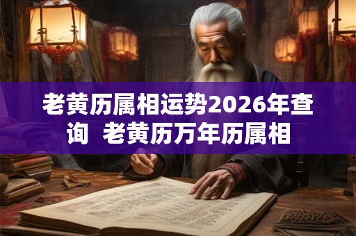 老黄历属相运势2026年查询 老黄历万年历属相 老黄历属相运势2026年查询 老黄历万年历属相