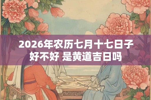 2026年农历七月十七日子好不好 是黄道吉日吗
