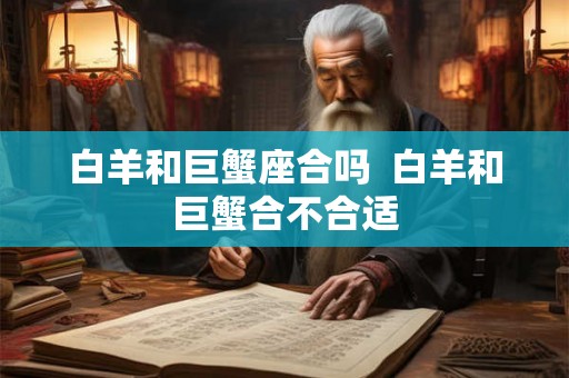 白羊和巨蟹座合吗  白羊和巨蟹合不合适