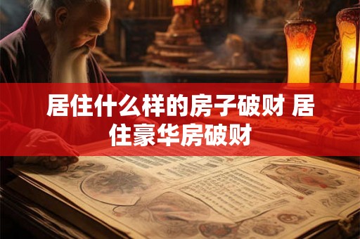 居住什么样的房子破财 居住豪华房破财